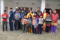 Distributing necessary materials to visually impaired students