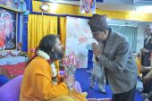 C.D.O of Bhaktapur District Welcoming Swamiji